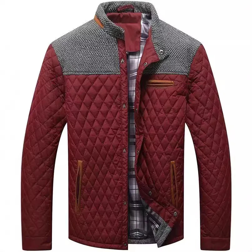 David™ | Elegante Gewatteerde Herenjas met Stijlvol Textuurdesign