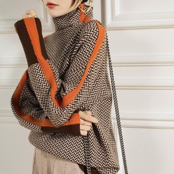 Van Veen™ | Trui Met Hoge Kraag Voor Vrouwen