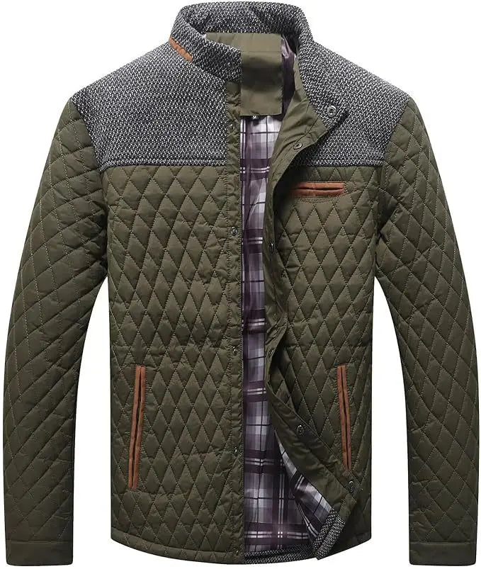 David™ | Elegante Gewatteerde Herenjas met Stijlvol Textuurdesign