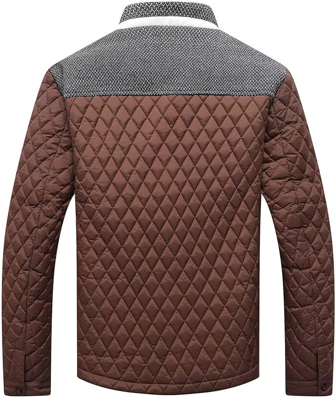 David™ | Elegante Gewatteerde Herenjas met Stijlvol Textuurdesign