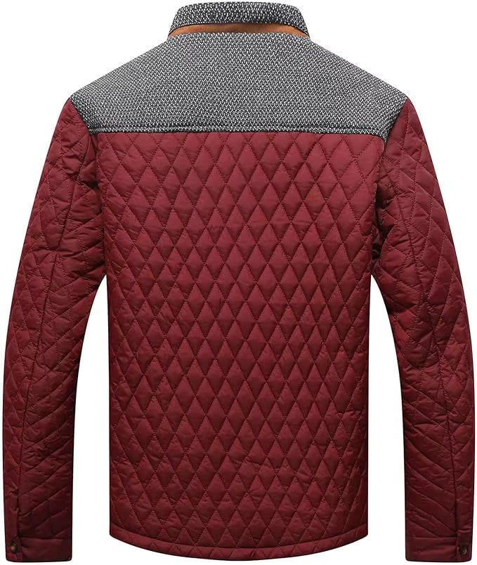 David™ | Elegante Gewatteerde Herenjas met Stijlvol Textuurdesign