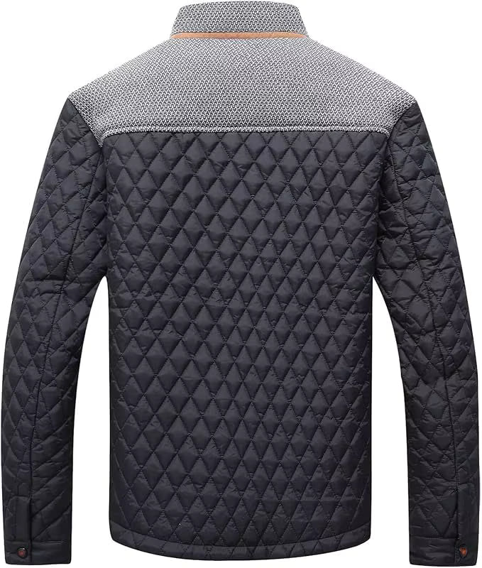 David™ | Elegante Gewatteerde Herenjas met Stijlvol Textuurdesign